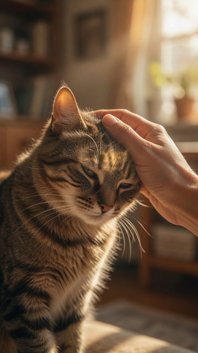 Didyouknow_'s tweet photo. Did you know?

That little head bump your cat gives you isn't just asking for attention.

It's a behavior called bunting, where cats gently press or rub their heads against people, other cats, or even furniture to leave behind their scent. Cats have scent glands around their forehead, cheeks, and ears, and this is one of the main ways they recognize what's familiar and safe.

When your cat head-butts you, it's marking you as part of its trusted social group. In the feline world, sharing the same scent helps strengthen social bonds and creates a sense of belonging. It's their way of saying, "You're one of us."

Behaviorists also believe bunting is a sign of trust. Cats only do it when they feel comfortable and secure, so if your cat regularly bumps its head against you, it's a good sign that it feels safe in your presence.

So the next time your cat gives you a gentle head bump, remember that it's more than just a cute habit. In cat language, it's one of the closest things to saying, "You're family."
