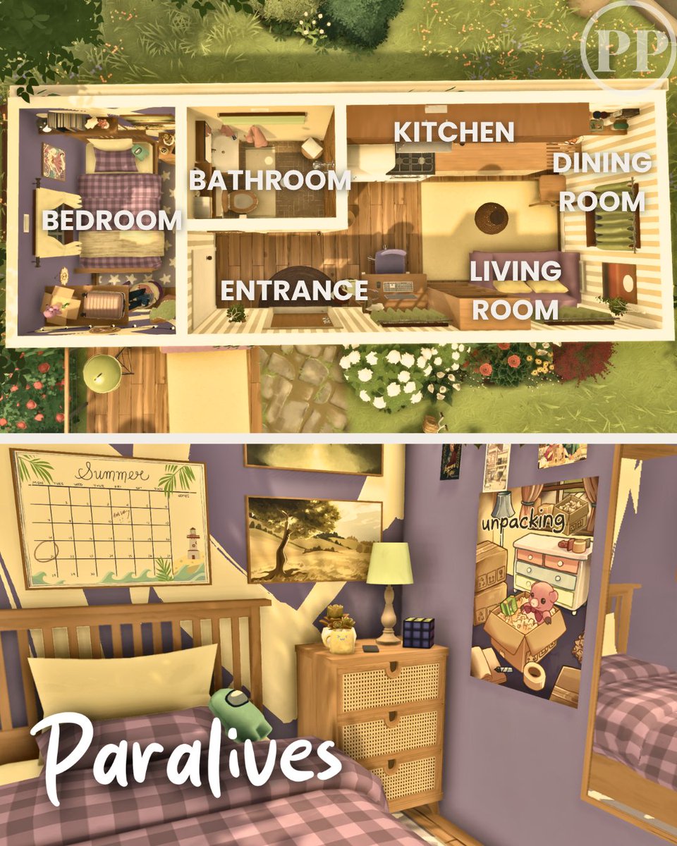 PrettyPoisonSim's tweet photo. Here's the floor plan for my 8×3 Tiny Home Challenge build! 📐🏡
What would you have done differently with the layout?
📺 Full speed build:
https://t.co/MNHEgZrNRf
🏠 Download:
https://t.co/oNfIKLpjMQ
#Paralives #FloorPlan #TinyHome #BuildChallenge https://t.co/I1ykTzJZF6