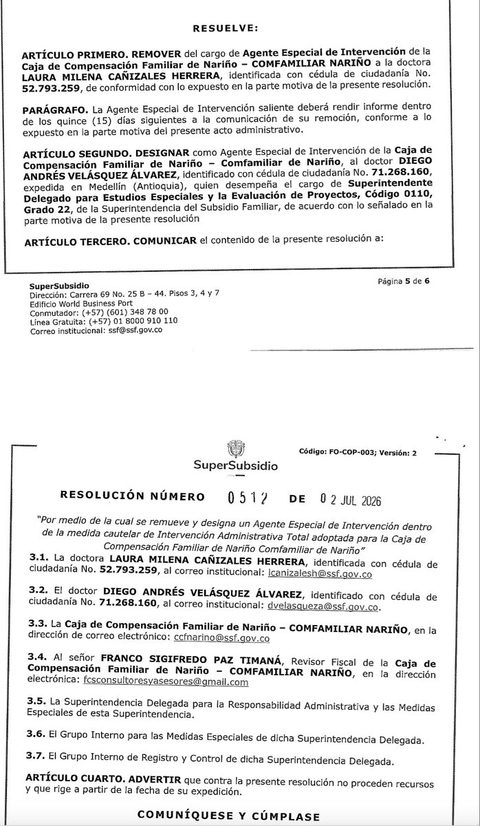 ff_abogados's tweet photo. 🚨 COMFAMILIAR DE NARIÑO 

¡Vuelve y juega! Una vez más, la Superintendencia del Subsidio Familiar remueve al Agente Especial de Intervención de Comfamiliar Nariño. Ya son varios los cambios durante una intervención que parece no tener fin. Mientras tanto, miles de trabajadores, empresarios y familias nariñenses siguen esperando que nuestra Caja recupere plenamente su autonomía. Comfamiliar no le pertenece a un gobierno de turno; les pertenece a los nariñenses. Nuestra convicción sigue intacta: SEGUIMOS LUCHANDO !!! existen avances importantes que nos permiten creer que es posible levantar la medida de intervención y devolverle a la región una institución administrada por quienes verdaderamente representan sus intereses. Esperamos que el próximo Gobierno tenga la voluntad política de revisar este proceso con objetividad y adoptar una decisión en beneficio de Nariño. @ABDELAESPRIELLA, seguiremos luchando. No hemos parado y no vamos a parar. Porque toda noche tiene un amanecer… y también para Comfamiliar de Nariño cesará la horrible noche.  FIRMES AVANZAMOS