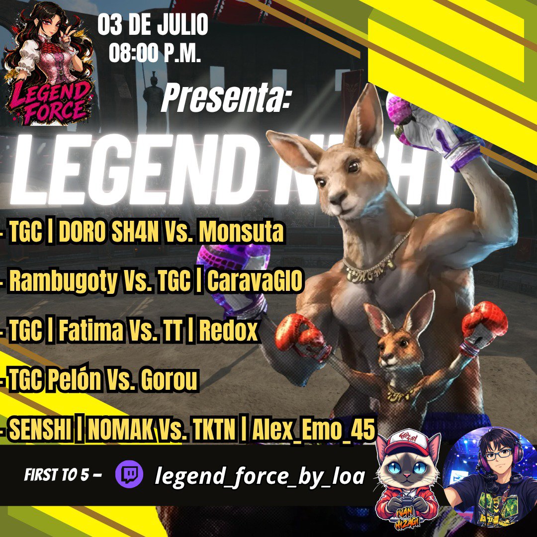 legendforce90's tweet photo. Banda ya es viernes de #tekken8 nos vemos a las 8pm por #twitch y #youtube no falten https://t.co/13BURwV10S
#stream #streamer #gamer #game https://t.co/cMpeQnrgeH