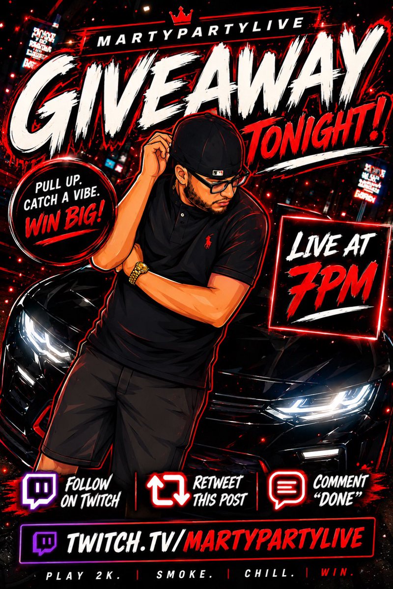 martypartylive's tweet photo. THANK. GOD. IT’S. FRIDAY!!!! 🔥🎉

You know what that means…

Another #Friday = Another #Giveaway! 💰

Going live TONIGHT and someone is walking away with a prize!

Live at 7pm!!

You know the drill:
🎯 Retweet this post = 2X entries
👥 Tag a friend
🎮 Follow me on Twitch
📺 Pull up to the stream tonight!

You MUST be following me on Twitch to win!

👉 https://t.co/OGn8cPz9ZX

Let’s kick off the weekend the right way! See you all tonight! 🚀💜