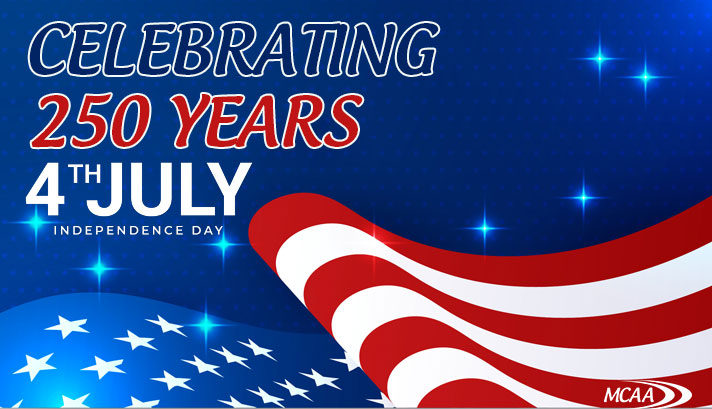 THEMCAAorg's tweet photo. Happy Fourth of July!

As America celebrates 250 years of independence, we recognize the innovators, manufacturers, and industry leaders who continue to shape our nation.

From all of us at MCAA, we wish our members, partners, and friends a safe and happy holiday! https://t.co/QuTDG9LdVB