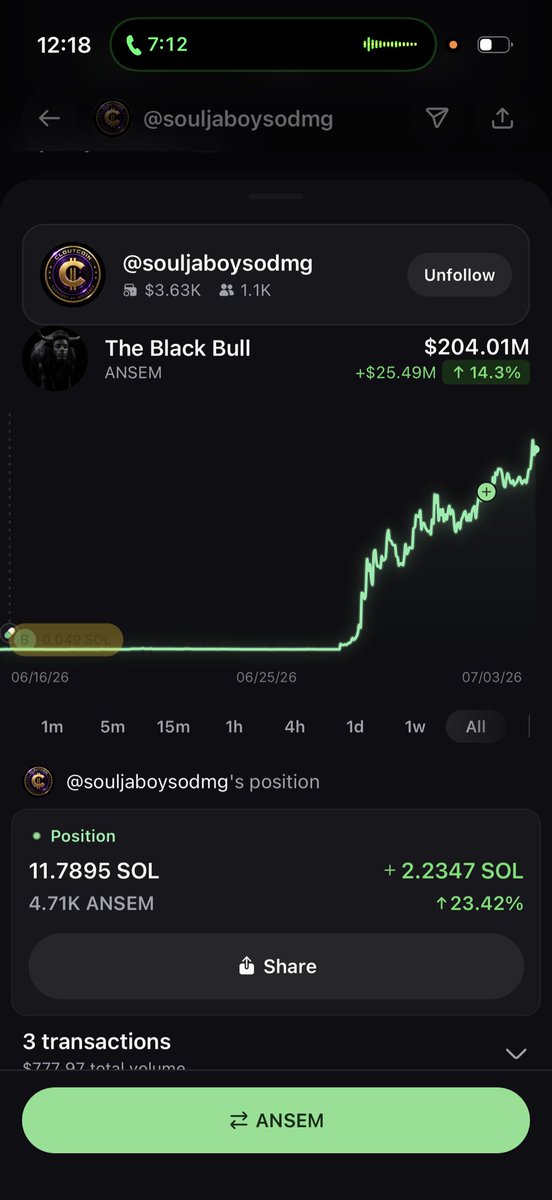 AjayPorter1's tweet photo. @souljaboy first rapper to buy @blknoiz06 $theblackbull 🫡 https://t.co/mpDK5HLzJb