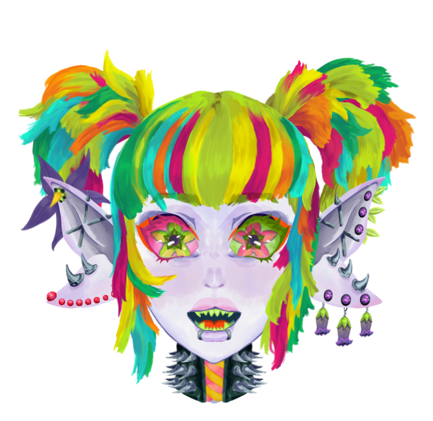 AmimiAtropa's tweet photo. @KuuTuber My name's Amimi Atropa, I'm a radioactive nightshade flower that's ratatouille-ing a corpse (tldr: a flower zombie) https://t.co/IooWwXaLHU