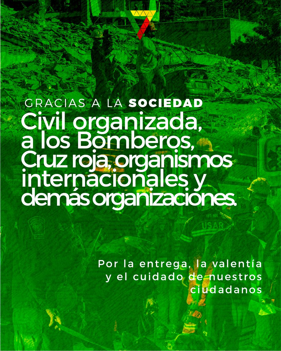 ConvergenciaVe's tweet photo. Hoy homenajeamos a cada persona, a cada organismo e institución nacional e internacional que en medio de la dificultad, salieron en rescate de nuestros hermanos afectados por el terremoto.

Ustedes son el reflejo de lo que es la solidaridad. ¡Gracias por ser luz en la oscuridad! https://t.co/HNkZVK88SN