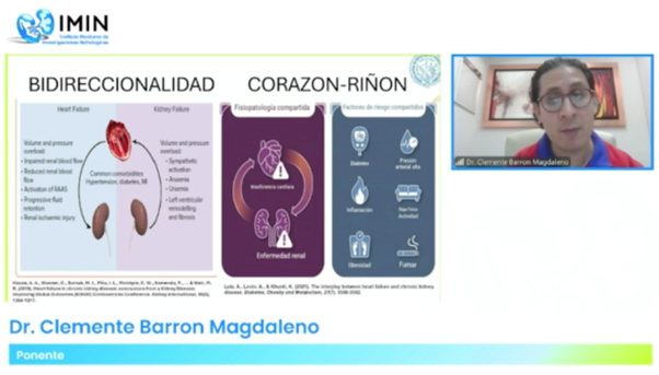 IMINmx's tweet photo. 2/9 🖥️- El Dr. Barrón resaltó la alta prevalencia de Enfermedad Renal Crónica en el paciente con Falla Cardiaca (FC), mayor entre más avanzada se encuentra cada una de ellas, así como la bidireccionalidad de este fenómeno.

#IMIN #IMIN2026 #IMINdigital #ExpertTalks #CardioRenal https://t.co/3YBATmiNQG