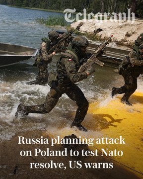 noFrontMilitar's tweet photo. A Rússia está planejando uma "provocação" armada em solo polonês para testar a determinação da Otan, alertou os EUA. Infraestrutura crítica polonesa poderia ser alvejada por mísseis e drones, ou soldados russos poderiam cruzar a fronteira para território da Otan — The Telegraph https://t.co/8Ge0PfwQEf