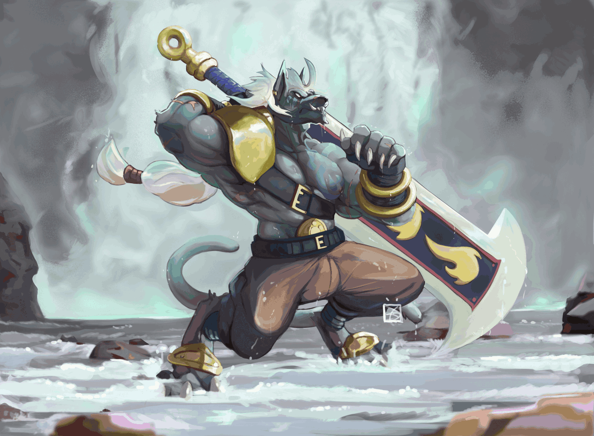 drunkard_dragon's tweet photo. Murasamemon in his training arc! ⚔️

[#digimon #beatbreak #bara #furryart ]ㅤㅤㅤ https://t.co/1HXu2azg8e