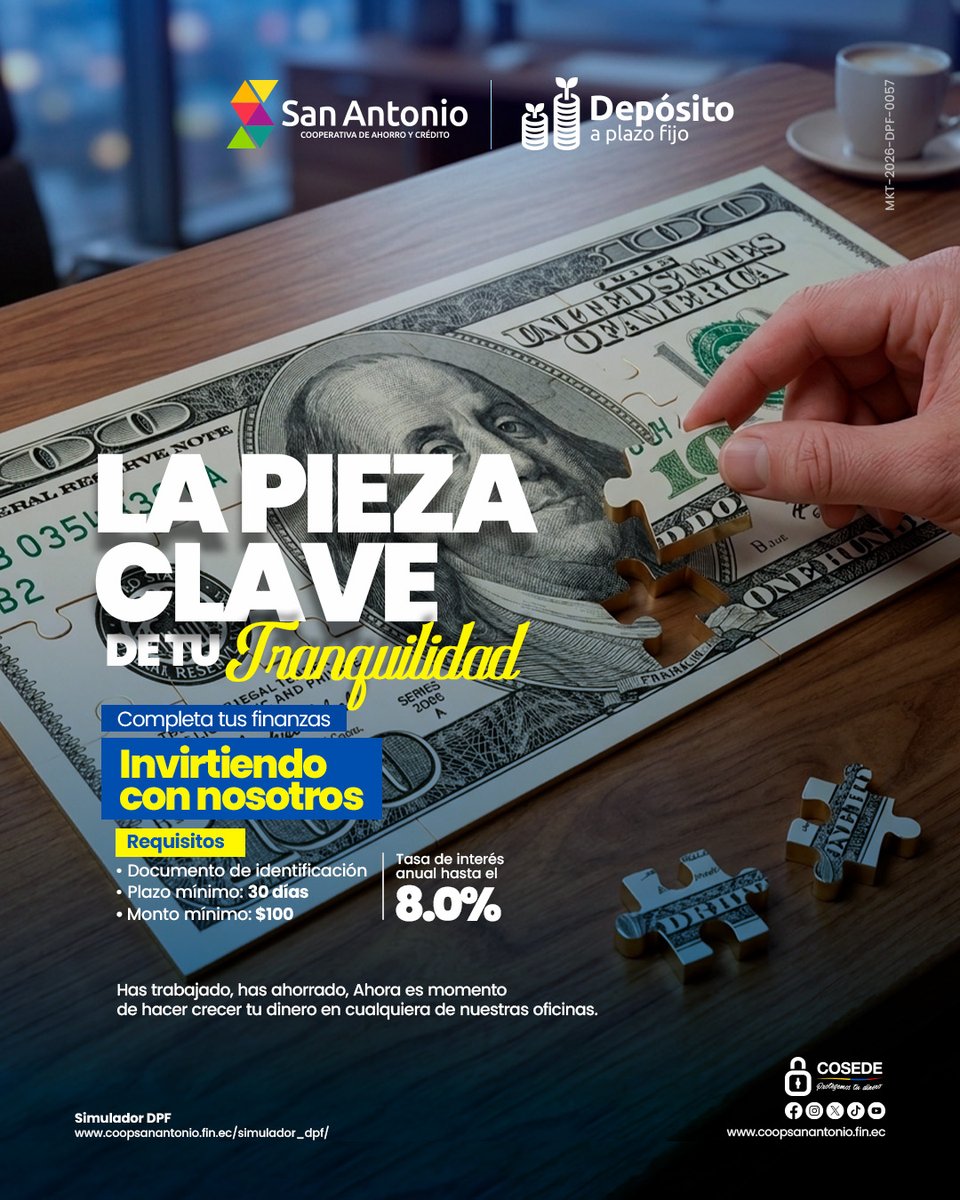 cooperativa_y's tweet photo. Hay decisiones que completan el panorama.
Invertir es dar ese paso que fortalece tu patrimonio y te acerca a un futuro con mayor estabilidad.
Simulador DPF:
https://t.co/mnpdagD6n1
#palazofijo #inversiones #ahorros https://t.co/tgQU3V0Fmd