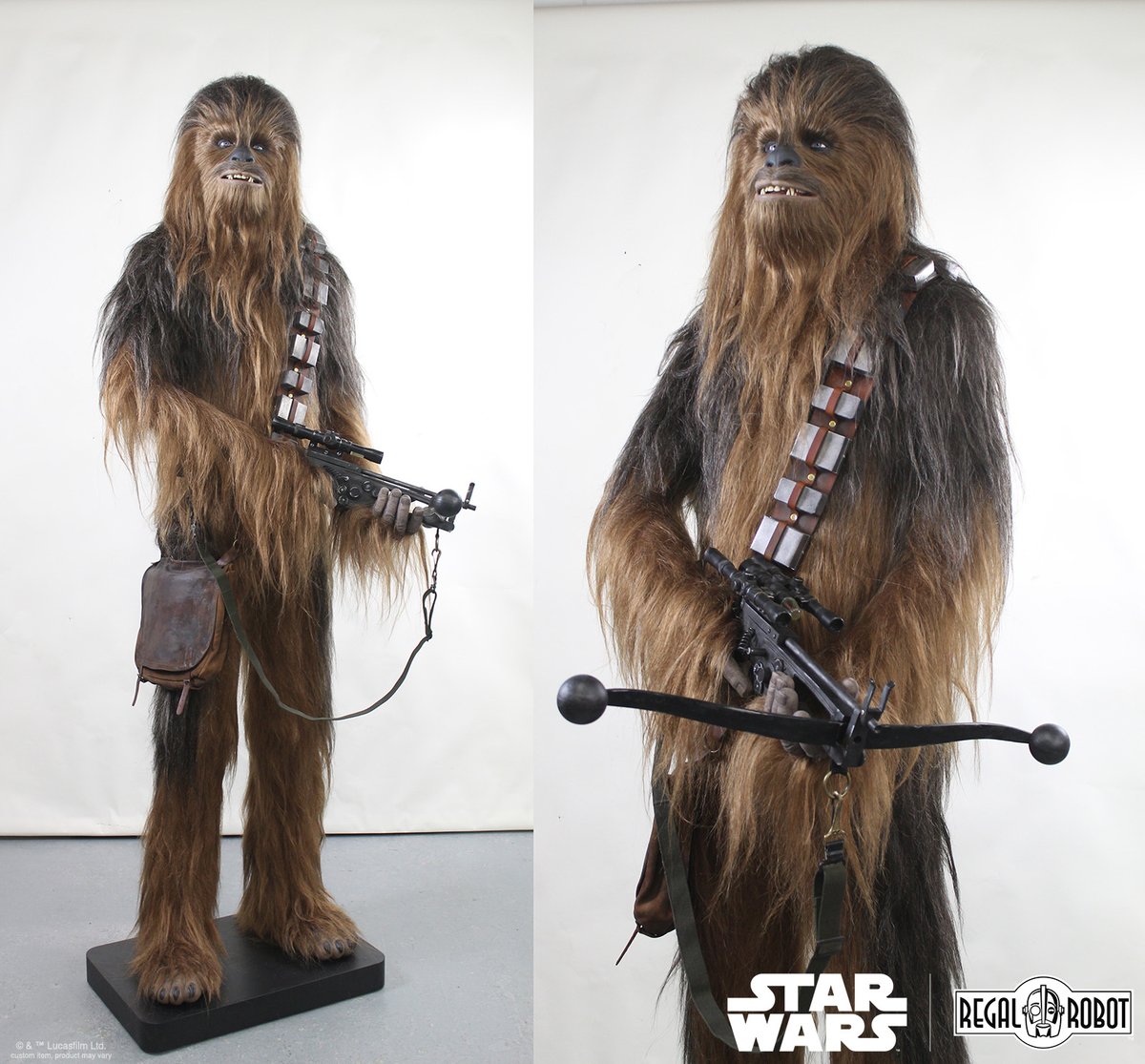 TomSpinaDesigns's tweet photo. If you've ever wanted your very own life-sized furry co-pilot, @regalrobot has you covered. These life-sized replica statues of #Chewbacca feature FX style hair, acrylic eyes, resin teeth, and a silicone tongue. See more: https://t.co/TduCAyu5co.

#StarWars #Wookiee #RegalRobot https://t.co/cXynqZGBLc