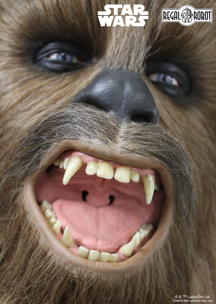 TomSpinaDesigns's tweet photo. If you've ever wanted your very own life-sized furry co-pilot, @regalrobot has you covered. These life-sized replica statues of #Chewbacca feature FX style hair, acrylic eyes, resin teeth, and a silicone tongue. See more: https://t.co/TduCAyu5co.

#StarWars #Wookiee #RegalRobot https://t.co/cXynqZGBLc