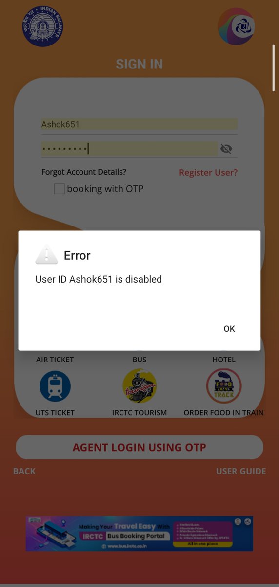 pradeepsai48861's tweet photo. @railcomplaint @IRCTCofficial 
@RailMinIndia @AshwiniVaishnaw 
Dear IRCTC Support,
My complaint (Ref. No. 854412700105402736) is marked as resolved, but my IRCTC User ID is still showing "Suspended". Kindly reactivate my account at the earliest.
Thank you https://t.co/WOMKmqkkGr