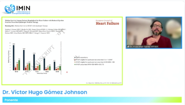 IMINmx's tweet photo. 4/9 🖥️- En su Intervención, el Dr. @vickouerMD del @NefrologiaINC nos llevó por los diversos estudios de Falla Cardiaca (HFrEF y HFpEF) que analizan la prevalencia, tratamiento - el impacto de este en la función renal y los desenlaces.

#IMIN #IMINdigital #CardioRenal https://t.co/pcjuvmJI7C
