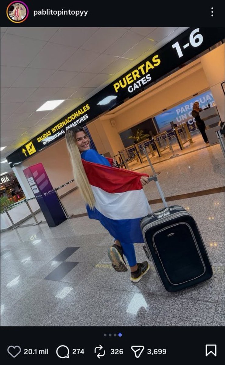 hispanicnomad's tweet photo. Latin America is a different world

Paraguayans 🇵🇾 have a football match with France 🇫🇷 tomorrow…

And they’re joking about their SECRET WEAPON against them

They sent a trans woman to distract Mbappe

Truly one of the best countries in the world https://t.co/YNwr1WgCXw