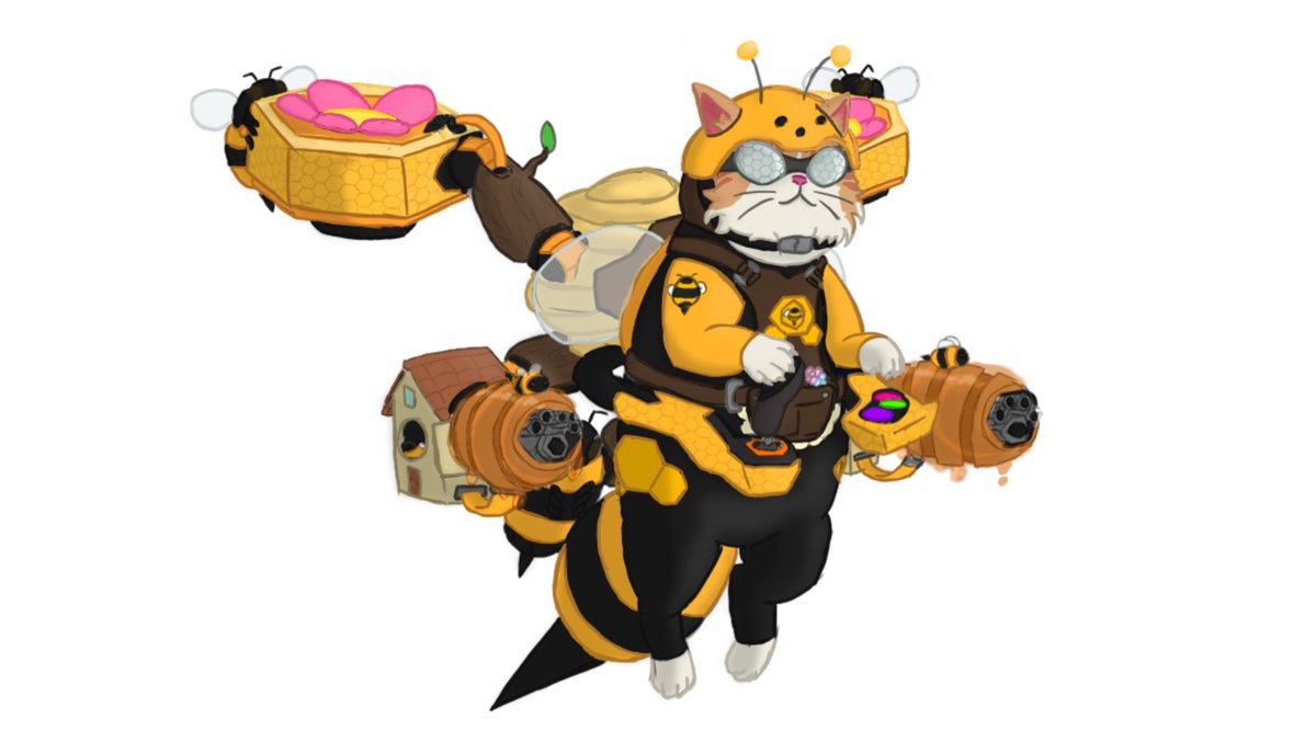 MothTwynx's tweet photo. Little Beeka don’t sting me please #Overwatch https://t.co/ce6pIoiyJx