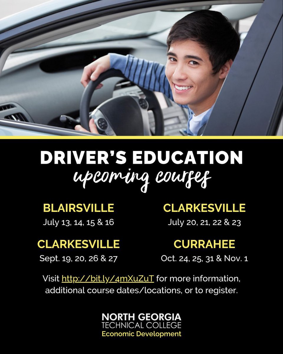 ngtc's tweet photo. Parents! Want your new driver feeling safe and confident on the roads? Register now for one of our upcoming Driver's Education courses! Visit https://t.co/dgoZiUkFvg for more information or to sign up today. https://t.co/chJJSuydqL