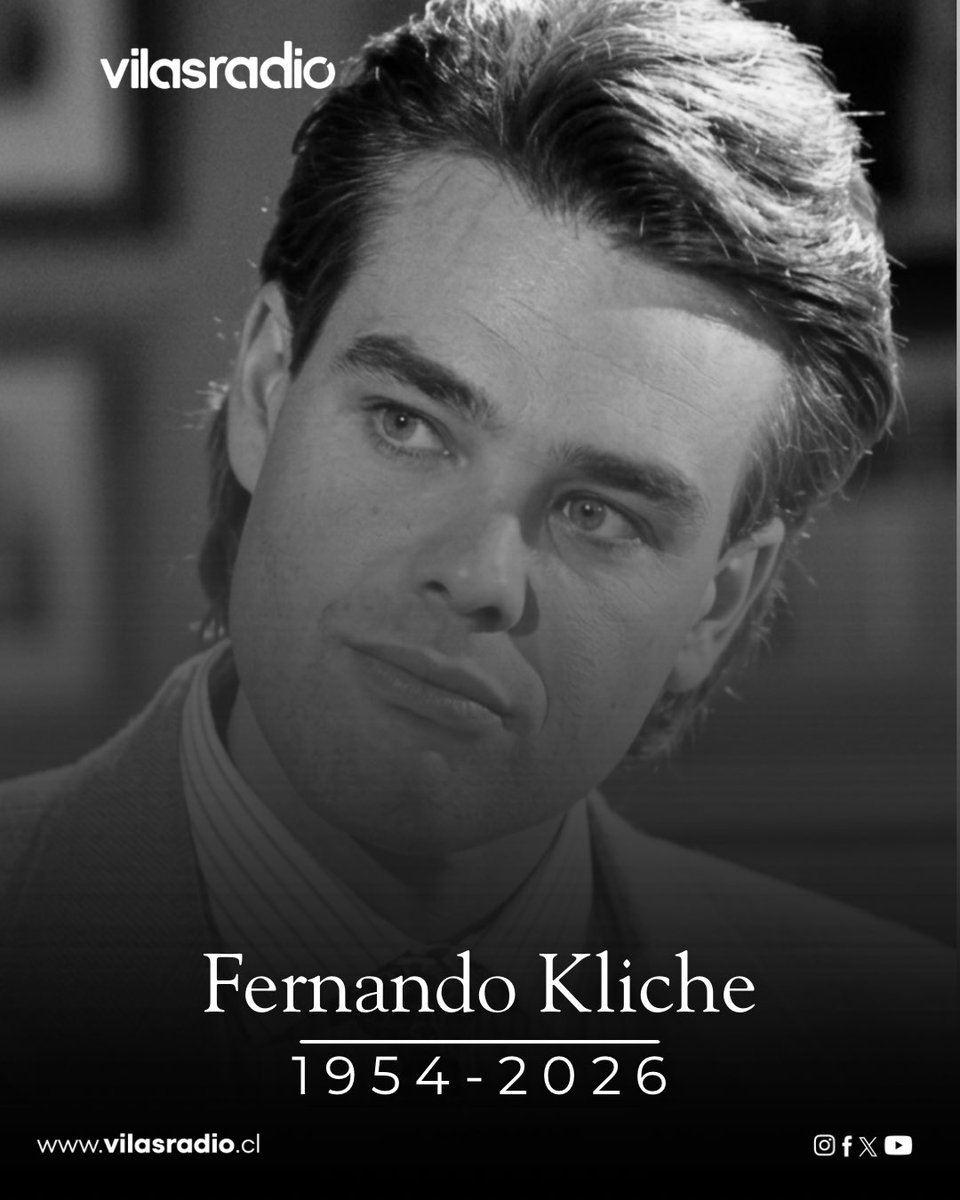 VilasRadio's tweet photo. Fernando Kliche, destacado actor uruguayo-chileno, falleció a los 71 años. 🕊️🎭

La noticia fue confirmada por Chile Actores, que destacó su inolvidable trayectoria en el teatro, el cine y la televisión, donde brilló con recordados papeles en teleseries de los años 80 y 90. Su legado quedará marcado en la historia de las artes escénicas chilenas. 💐📺