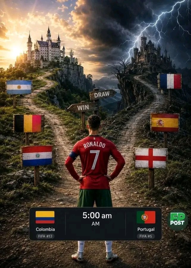 Idowest38357's tweet photo. The  GOAT Cristiano Ronaldo will have to decide 🐐🇵🇹 

#FIFAWorldCup https://t.co/lh7H3XiGmF