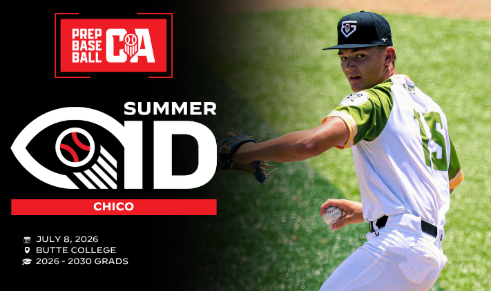 PrepBaseballCA's tweet photo. 𝗖𝗵𝗶𝗰𝗼 𝗦𝘂𝗺𝗺𝗲𝗿 𝗜𝗗 ⭐ 

On Wednesday, July 8th, our staff is headed to Butte College in Oroville for the Chico Summer ID. Register for the event with the link below.👇 

🔗 https://t.co/I1rF1v2nQi https://t.co/3llf1SA43I