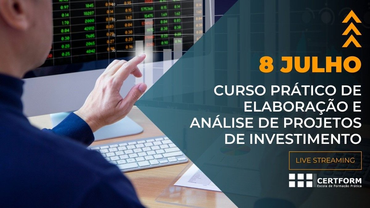 CERTFORM's tweet photo. 📊 Curso Prático de Elaboração e Análise de Projetos de Investimento | Live streaming 8 julho https://t.co/FpXTpoL3M9 

📧 geral@certform.pt

#Certform #CursoOnline #LiveStreaming #ProjetosInvestimento https://t.co/AfSExVJme6