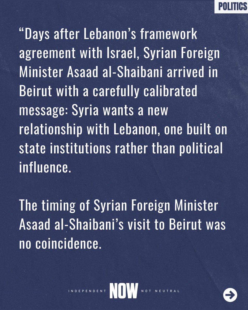 NOW_Lebanon__'s tweet photo. "Syria's Message to Beirut: More Than a Diplomatic Visit" by Rodayna Raydan

Read The Full Article On Our Website: https://t.co/rsGFgyhizN

Linktree in Bio. https://t.co/gInyaYXUz8