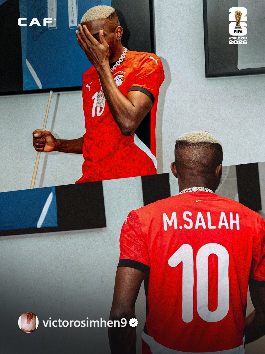 caf_online_AR's tweet photo. هذه هي إفريقيا 😍

أوسيمين يساند منتخب مصر قبل المواجهة المُرتقبة في كأس العالم 🇪🇬🇳🇬

#FIFAWorldCup https://t.co/yLePCuxeTm
