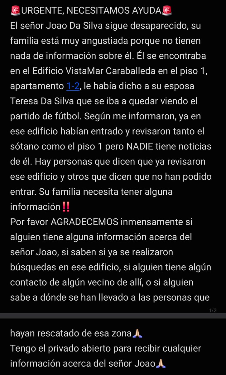 ADICCIONIALL's tweet photo. 🚨URGENTE, POR FAVOR DIFUNDIR🚨
Necesitamos ayuda para encontrar al señor Joao. No tenemos noticias de él y agradecemos cualquier información y ayuda para difundir‼️
Si alguien tiene algún contacto del seguro social o refugios donde se pueda preguntar por él, lo agradecemos🙏🏻 https://t.co/FMEg4fn4Xi