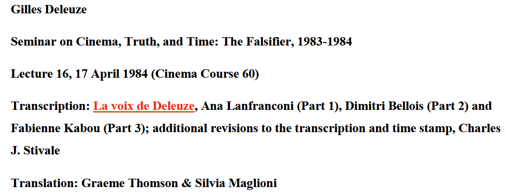 Deleuzbian's tweet photo. Falsifier16
-Modes of time: succession/simultaneity/permanence
-Spontaneous synthesis of "I"(apprehension/reproduction/recognition), receptive domain of "Me"
-I is an Other: fracture of I/Me by form of time as determinable form(Against Descartes), status of truth as creativity https://t.co/xUxUl2w875