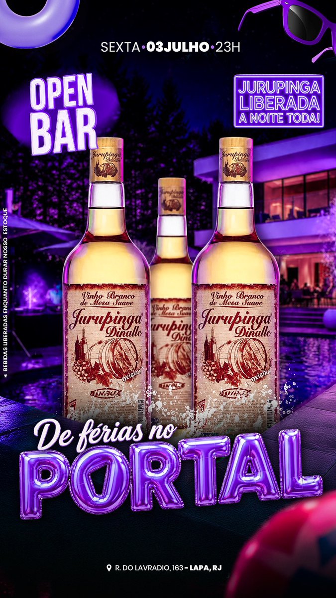 knowallace's tweet photo. 🏝️ SEXTOU NO PORTAL! 🍹🔥
@portalrio_ 

Hoje tem De Férias no Portal com JURUPINGA FREE A NOITE TODA! 😮‍💨

🔗 Lista de desconto:
https://t.co/uVm0b1HkfF

🎟️ Ingressos antecipados:
https://t.co/48fz4mlSFs

💸 Cupom: WALLACE5

Partiu? 👀 https://t.co/KAz8oDjqwc