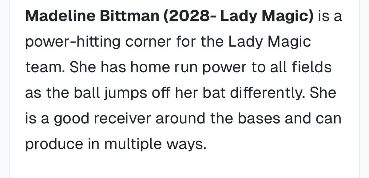 MBittman_2028's tweet photo. Thank you @SoftbalAmerica for the recognition.  @LMagic_Munoz16U https://t.co/B0RLGQRD55