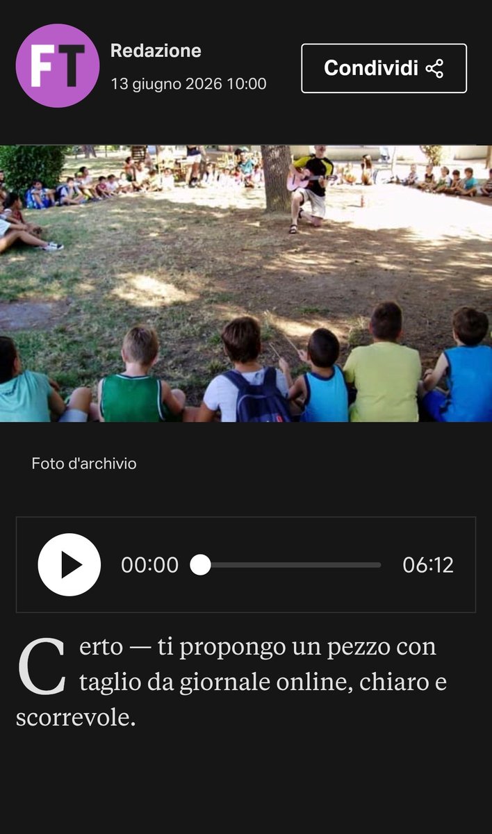 Neecoleeno's tweet photo. Quelli di FirenzeToday si son scordati di togliere la frase dell'AI che gli ha scritto il pezzo 😆 https://t.co/FvYcU5kYFF