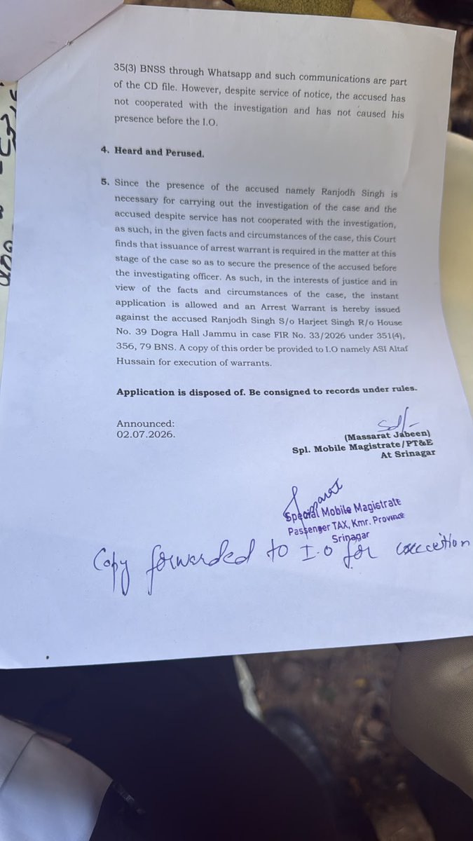 AnirudhINC's tweet photo. An arrest warrant has been issued against Ranjodh Singh—not for corruption, but for exposing it.
Targeting him for speaking out against alleged corruption in J&amp;K sports bodies only reveals the fear of those who seek to silence dissent.
We stand firmly with Ranjodh Singh https://t.co/g26cwUo3h1