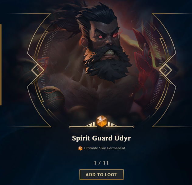 kuronasvictim's tweet photo. out of every champ i couldve gotten an ultimate skin from and its fucking udyr https://t.co/un3iP3l3xI