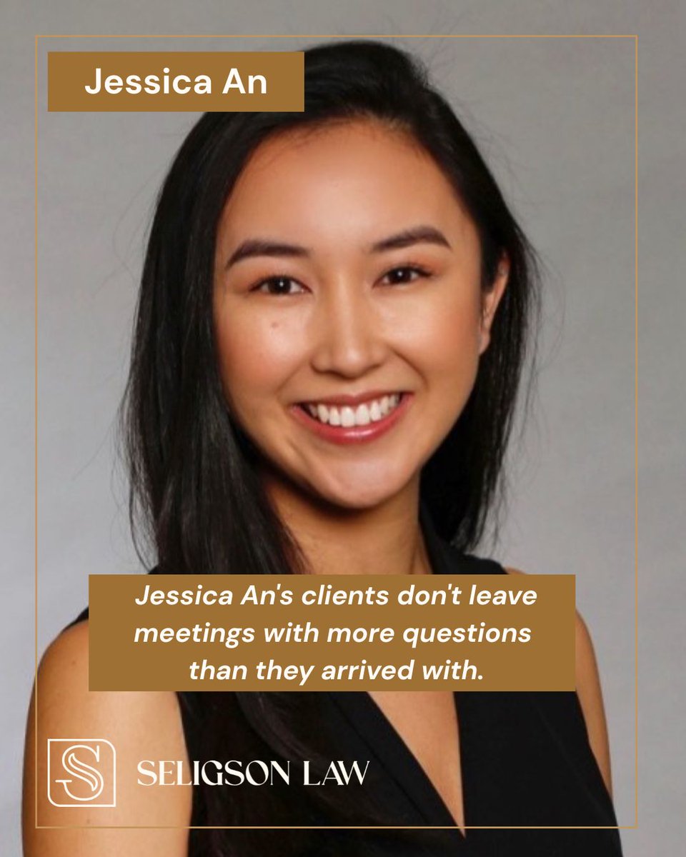 SeligsonLaw's tweet photo. That's the standard she holds herself to. Clear answers. Plain language. A client who knows exactly where things stand every time. https://t.co/LxFetdCDE7