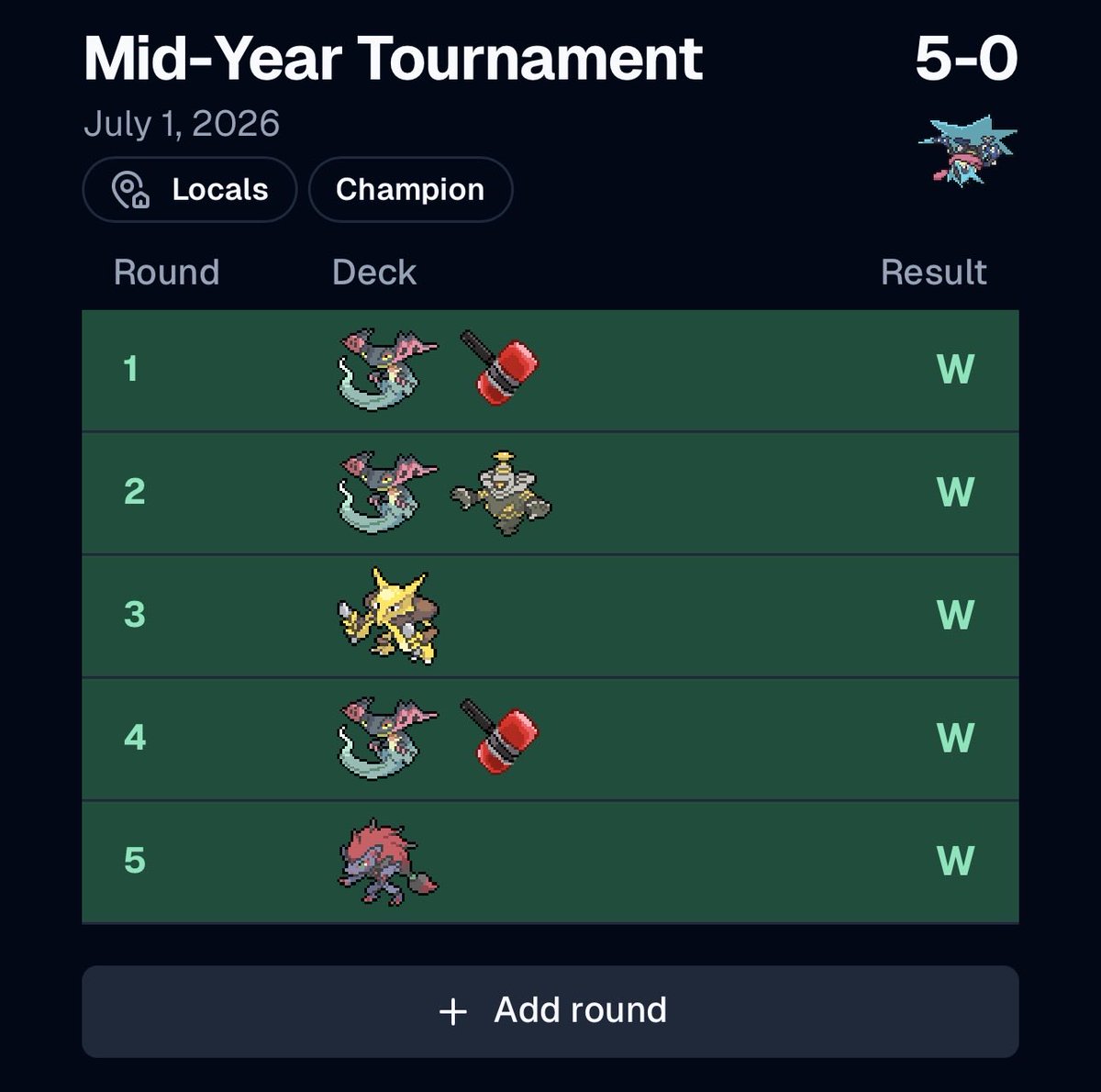 STATK900's tweet photo. 5-0 with Greninja ex 🏆💦🐸
The ninja absolutely did a thing! 🔥
Deck feels amazing, went undefeated and took home the playmat. 
Who else is on a hot streak? Show me your recent wins 👇 #PokemonTCG #GreninjaEx #TCG https://t.co/tPopgmnySY