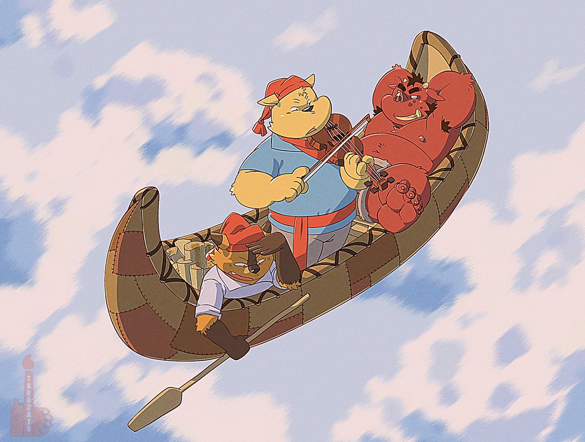 Tarozato's tweet photo. [COMMISSION] Canadian lumberjacks returning home, likely~ [v2] https://t.co/xOFcrqyzbz