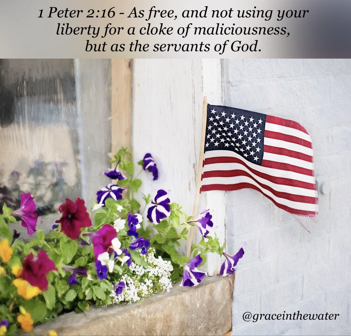 graceinthewater's tweet photo. “Father, thank you for our liberty. Help us keep a gentle heart. Its easy to find maliciousness in this world. Sometimes we can even find it where it was never meant to be. Please help us focus on giving Your love to others today.”

#graceinthewater
https://t.co/uoMRZB5HdD https://t.co/xKVgGCQvx9