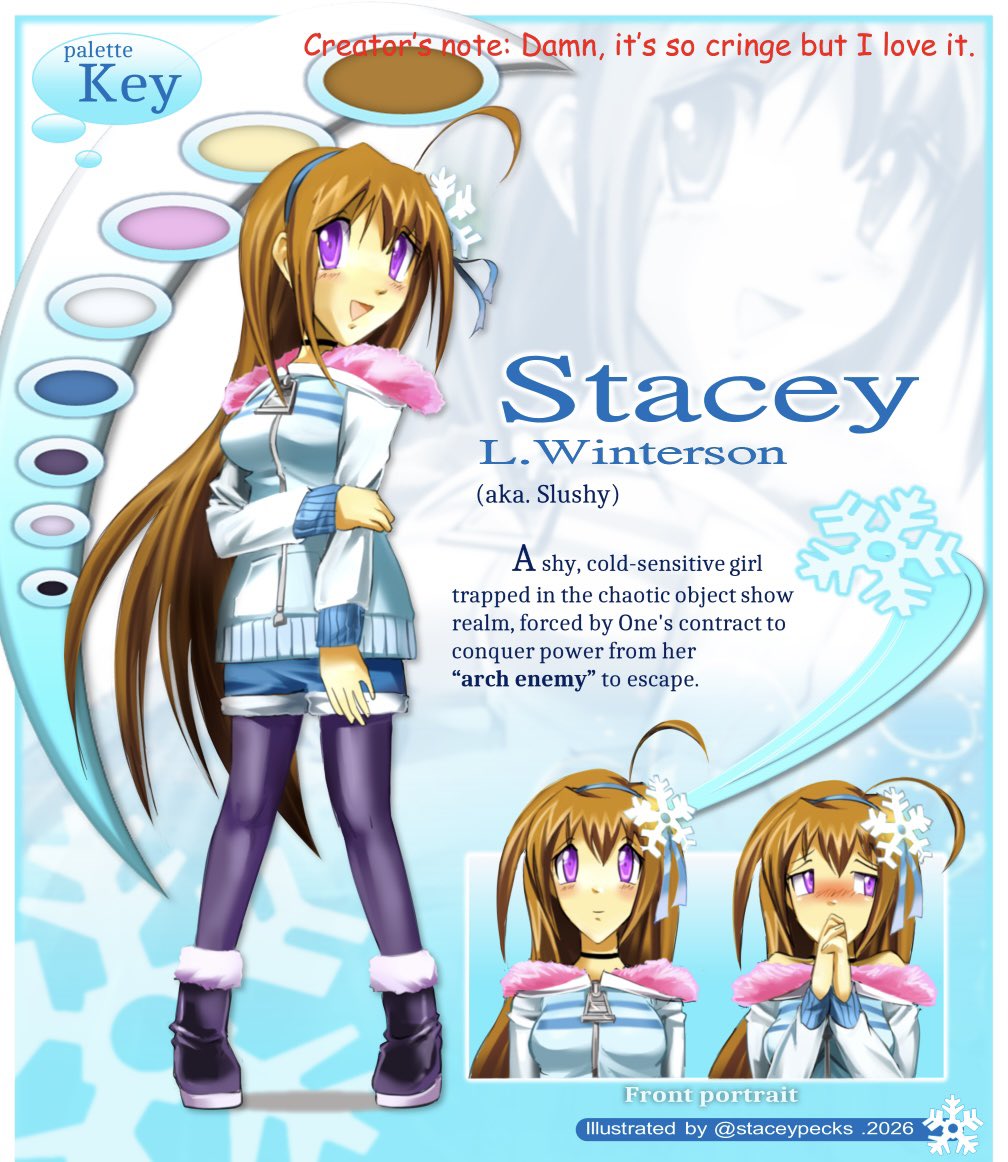 StaceyPecks's tweet photo. Slushy WEEHEE!! Slush-lush the Brain FREEZED GRLโ๏ธ๐ฉต๐ฉท
#oc #objectsona https://t.co/41bXMtd9PC