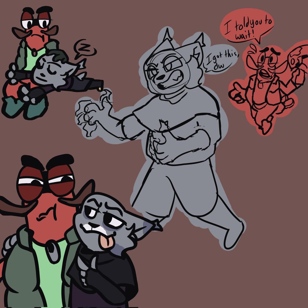 shameless_lynx's tweet photo. I am poor and have 1 single drawing 😭 (I definitely need to draw more, I love the lobster) https://t.co/0F86EHrz7f