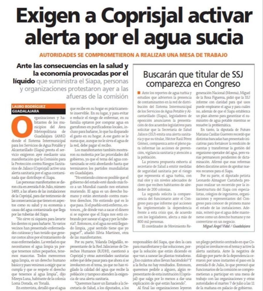marcatextos's tweet photo. #LODICHO
Mientras habitantes de la zona metropolitana piden la intervención de la @coprisjal y de la presidente @Claudiashein para resolver la crisis de agua generada por los gobiernos de @MovCiudadanoJal, #Lemus sigue en "modo party"... https://t.co/Z8JVjmQuvC