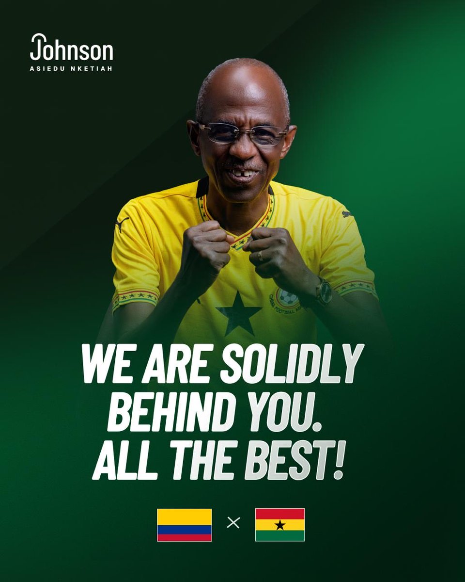 JAsieduNketiah's tweet photo. On Saturday, the whole of Ghana stands behind eleven of our own. Colombia will be no easy test, but the Black Stars have carried our hopes this far on heart and belief, and that does not run out now. Whatever the ninety minutes bring, they go out there carrying a nation that is proud of them. Go Black Stars. 🇬🇭 #BlackStars #JAN