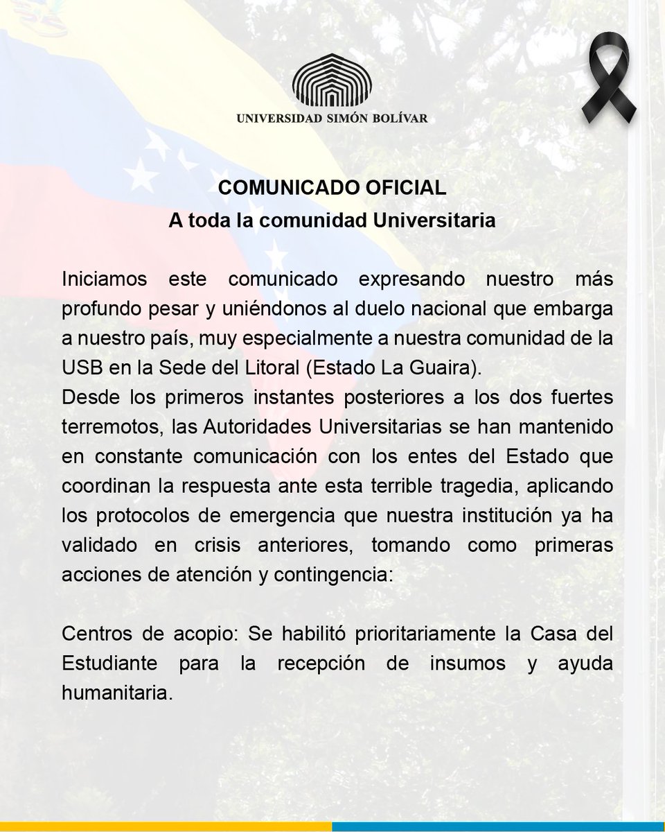 campusb's tweet photo. Comunicado del Consejo Directivo de la USB

#Campus 
#USBnoticias
#USBve
#PrensaUSb https://t.co/wpW5gxvBYw