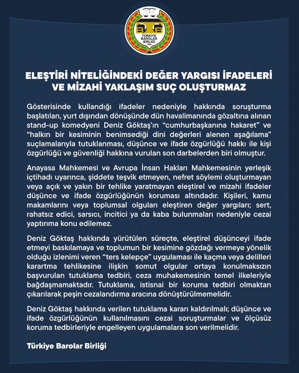 Türkiye Barolar Birliği tweet media