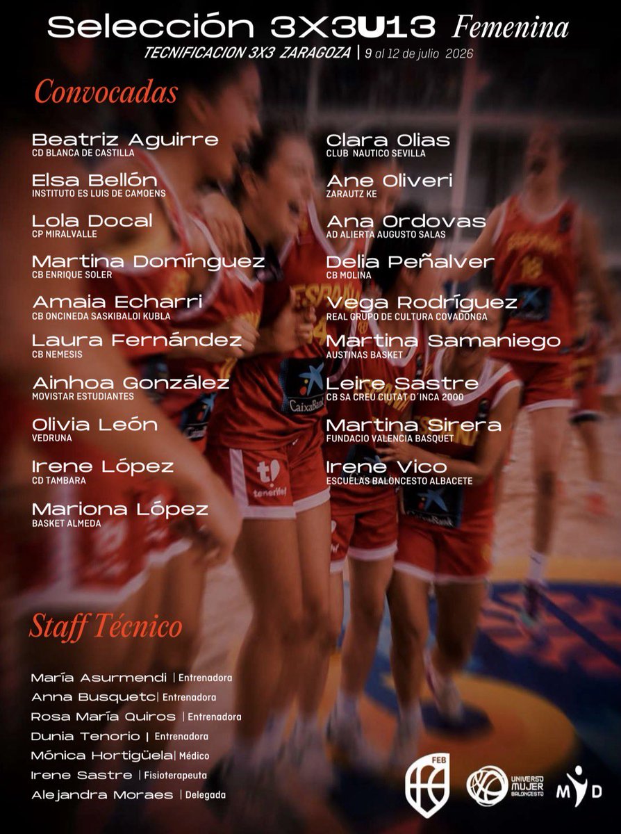 FExB's tweet photo. 📣¡Gran noticia para #BaloncestoExtremadura!

Lola Docal, jugadora del @CPMiralvalle ha sido convocada por @BaloncestoESP para formar parte de la concentración de Tecnificación 3x3 U13F en Zaragoza del 9 al 12 de julio 🏀

¡ENHORABUENA!👏🏻💪🏻

@jovendeportEXT
#BaloncestoExtremadura https://t.co/NFmbhONN7k