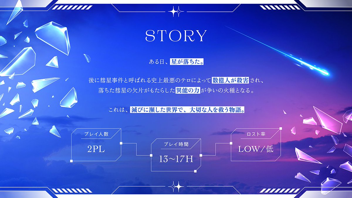 motomiya_circle's tweet photo. ▍CoC 6th
神様殺しのシンギュラリティ

ある日、一人の異能力者が現れ、数億人を殺害した

続発する異能力テロに対処するため、日米を中心とした国際機関が設立される
世界の秩序は、あなた達に託されたのだ

▍性癖
異能力×特殊部隊

▼Booth
https://t.co/7kulnCydgA

#ポトラ企画シナリオ告知2026 https://t.co/2tWaAD2Bm6