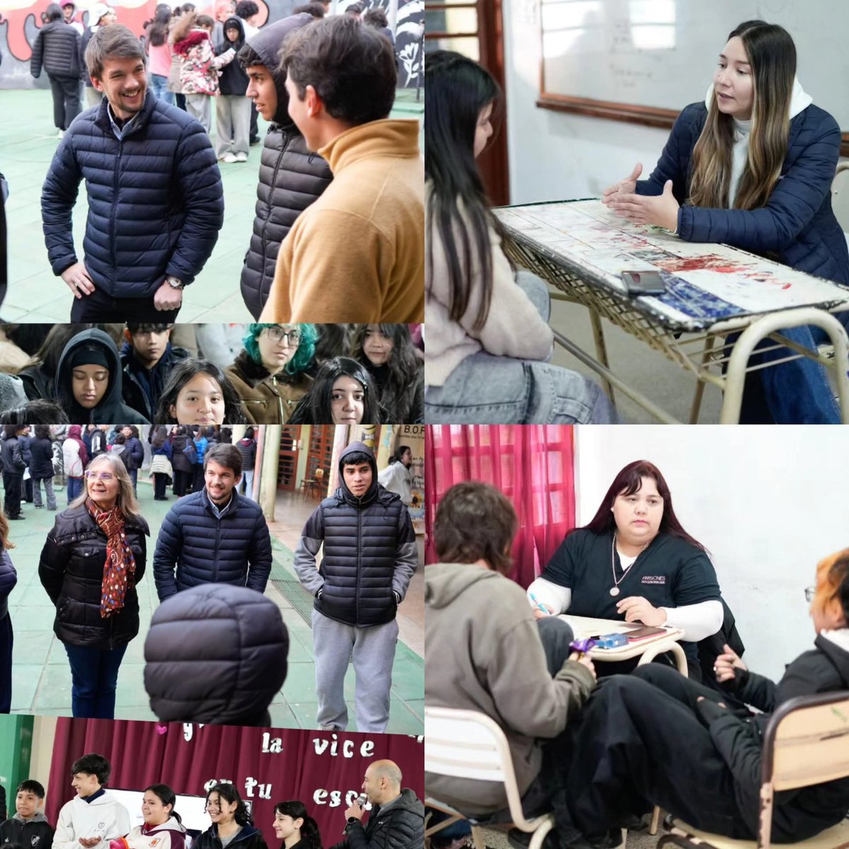 GazanoMaxi's tweet photo. 📚 Cuidar a nuestros estudiantes es construir futuro

La Vice en tu Escuela - BOP N.° 9 de Posadas, acercando atención médica integral y profesionales para acompañar a los adolescentes en una etapa clave de su desarrollo. https://t.co/FcFL15zOyh