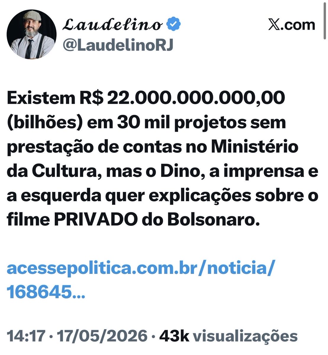 denise47613384's tweet photo. 22 BILHÕES que a Margareth Menezes não explicou?
Como assim? Ela tem obrigação de prestar TODAS a contas. https://t.co/JVda0Vk8fT