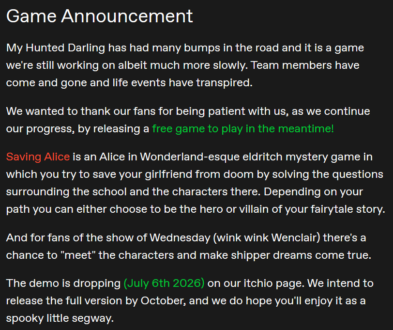 official_avia's tweet photo. #teamavia #official_avia #SavingAlice #visualnovels #amaregames #aliceinwonderland #aliceinwonderlandgames #freetoplaygames #SavingAliceVN #mysterygame #wenclair #wednesday https://t.co/u4hPSuD1iP