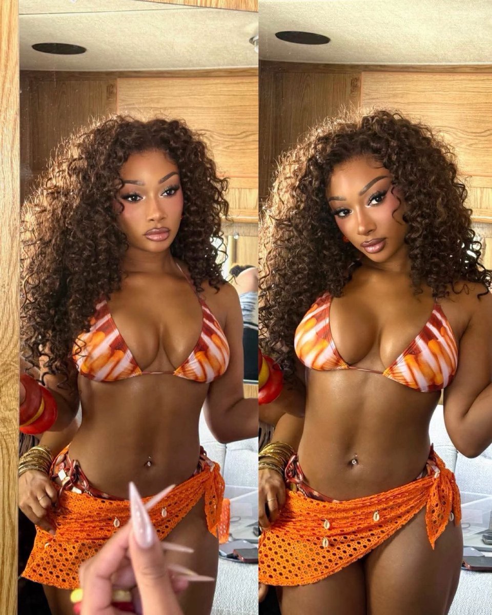 blacktwiterthrd's tweet photo. Megan The Stallion 🧡 https://t.co/bjLJYZHOK8