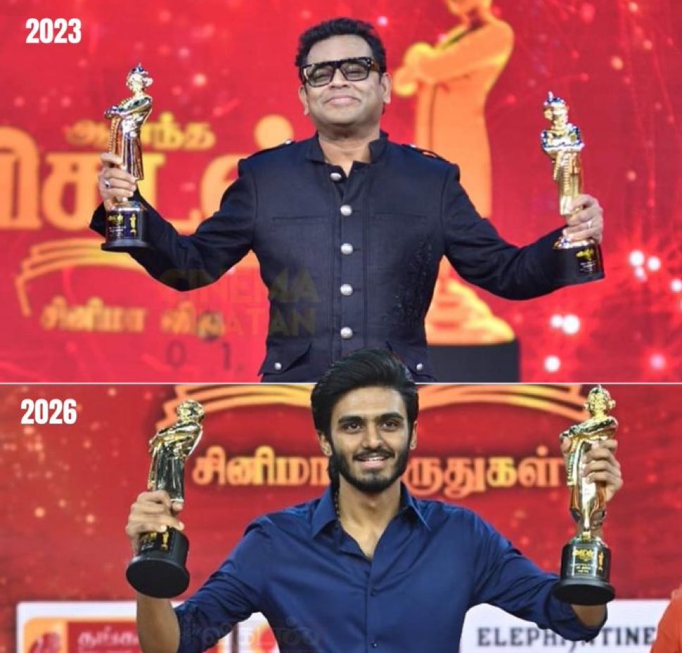 Karthikravivarm's tweet photo. iSAI 🏆

2 Vikatan Awards 👍 https://t.co/BUXHbvtzXK